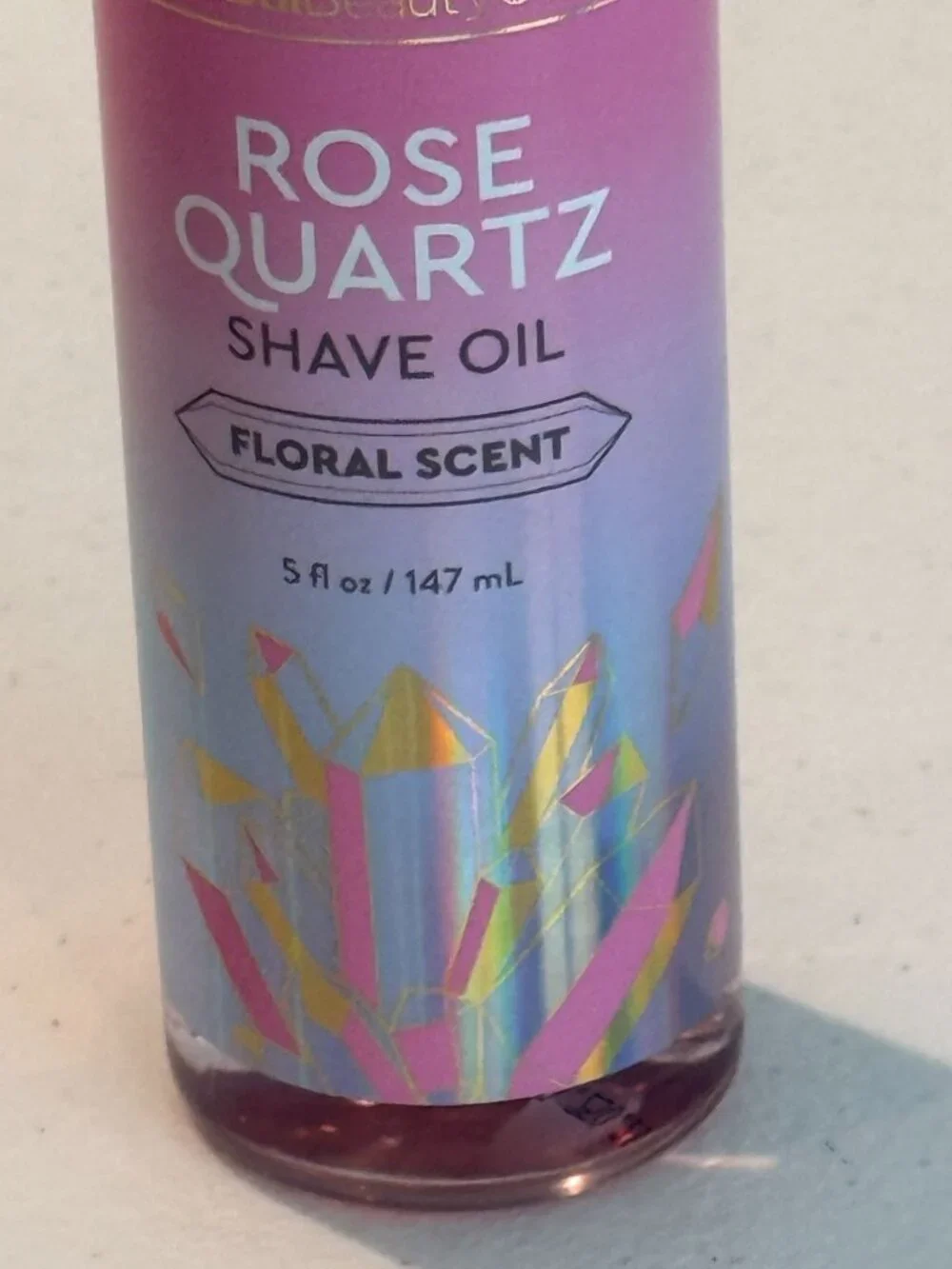 Global Beauty Care Rose Quartz Shave Oil Floral Scent 5 oz Hydrating